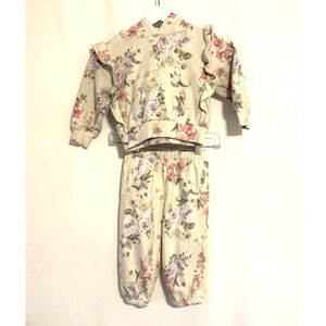 Love Shack Fancy Gap Girls Sweatshirt Pants Set 3 Y 3t Floral Boho Ruffled